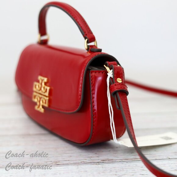 Tory Burch Britten Mini Top Handle Crossbody 153726 Bartlett Red NWT - Picture 5 of 11